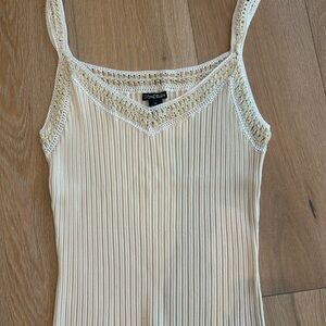 Ivory Ribbed Tank Top
